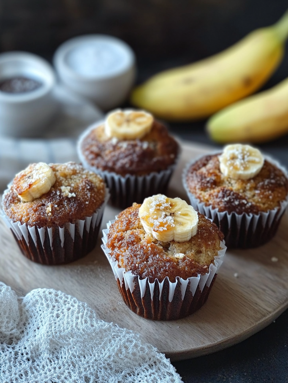 Anschnitt eines saftigen Marmor-Bananen-Muffins ohne Zucker