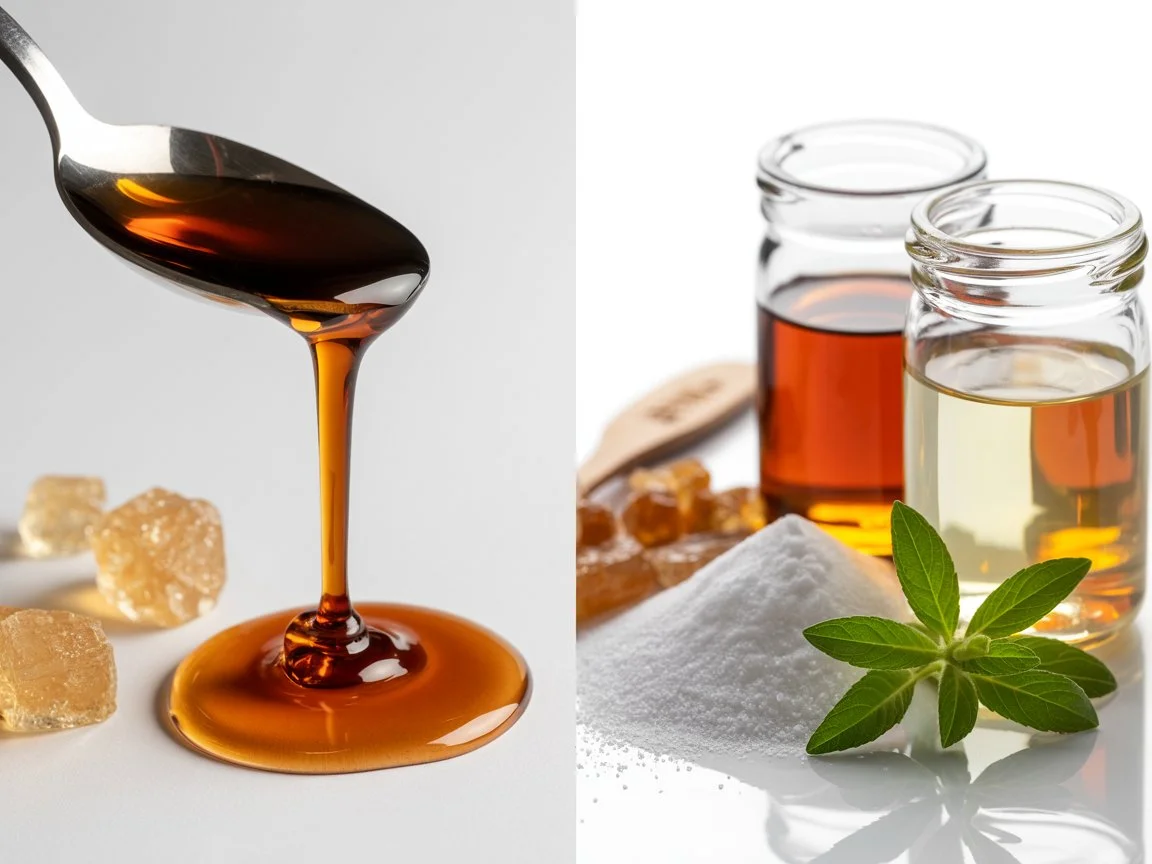 Sirup ohne Zucker vs. herkömmliche Zuckerprodukte