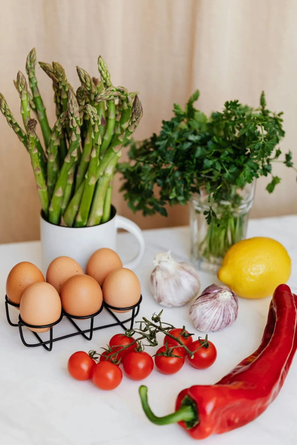Spargel in einer zuckerarmen Ernährung