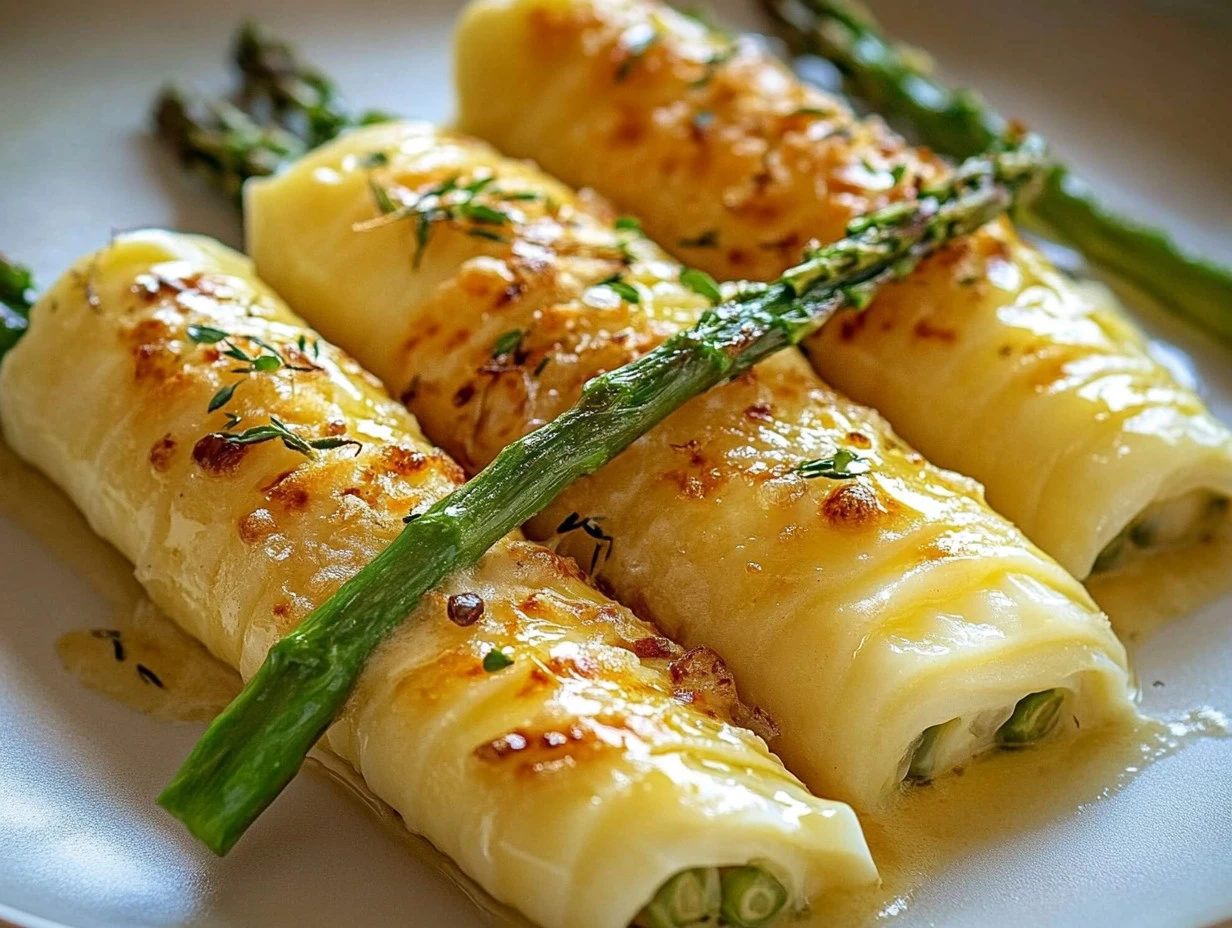 Köstlicher Spargel im Blätterteig, ideal für besondere Anlässe.